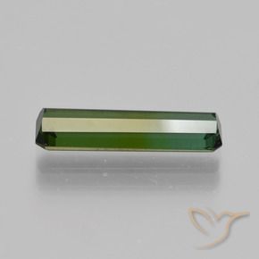 Tourmaline Vert foncé naturelle Octogone / coupe Émeraude, 1.81 ct, VS-SI