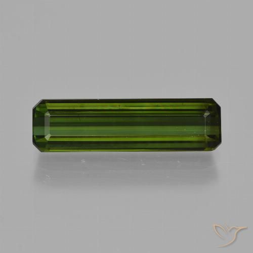 2.77ct Naturel Forêt verte Tourmaline, Taille émeraude, VS