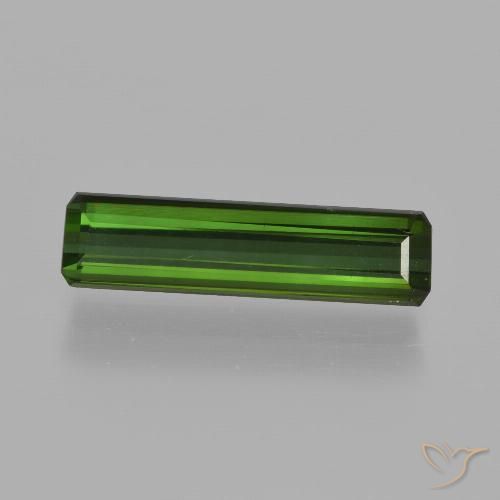 1.91ct Naturel Forêt verte Tourmaline, Taille émeraude, VVS-VS