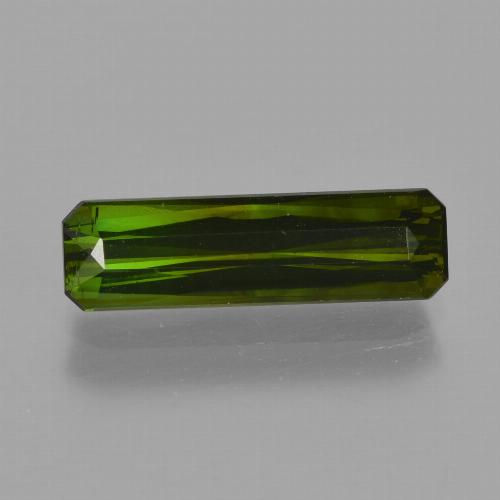 Tourmaline Vert foncé naturelle Taille émeraude, 1.62 ct, VS
