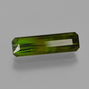 Tourmaline Vert foncé naturelle Taille émeraude, 1.62 ct, VS
