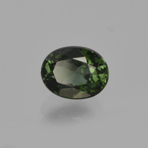 Tourmaline Vert foncé naturelle Coupe ovale, 0.87 ct, VVS-VS