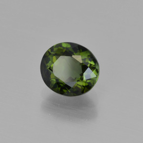 Tourmaline vert foncé naturelle coupe ovale, 1,13 ct, VVS-VS