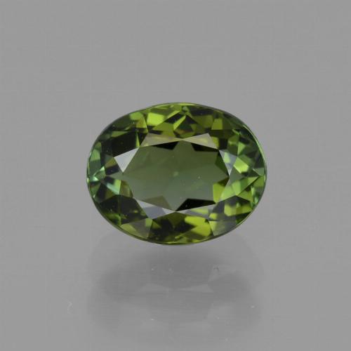 Tourmaline Vert foncé naturelle Coupe ovale, 1.05 ct, VVS-VS