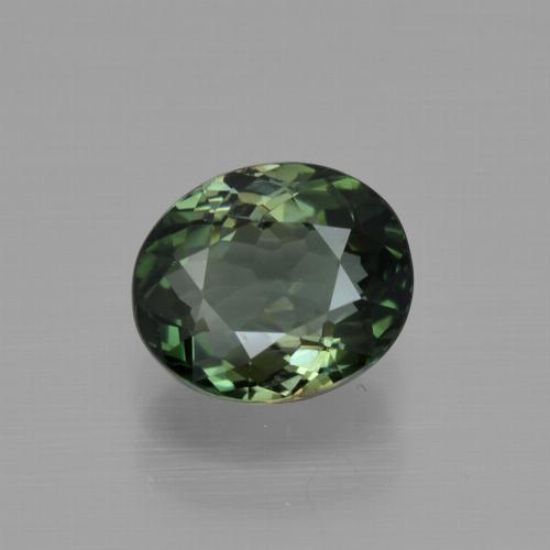 Tourmaline vert naturelle coupe ovale, 1,31 ct, VS