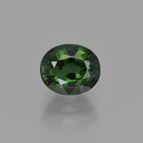 Tourmaline Vert moyen naturelle Coupe ovale, 1.19 ct, VVS-VS