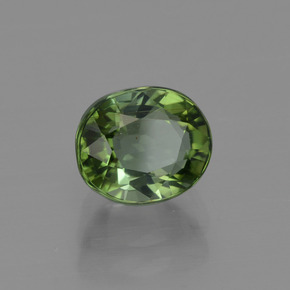 Tourmaline Vert jaunâtre naturelle Coupe ovale, 1.26 ct, VS
