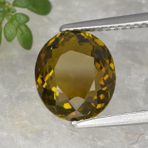 Tourmaline Brun doré naturelle ovale, 2.72 ct, VVS