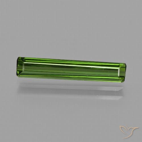 1.53ct Naturel Forêt verte Tourmaline, Taille émeraude, VVS-VS