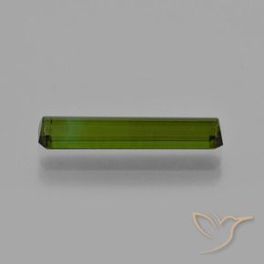Tourmaline Vert terreux naturelle Octogone / coupe Émeraude, 1.58 ct, VS