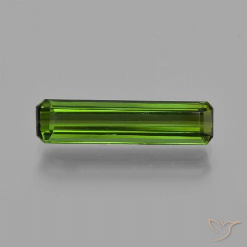 1.54ct Naturel Forêt verte Tourmaline, Taille émeraude, VS