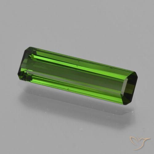 1.12ct Naturel Vert moyen Tourmaline, Taille émeraude, VVS-VS