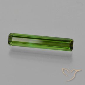 Tourmaline Vert foncé naturelle Octogone / coupe Émeraude, 1.00 ct, VS