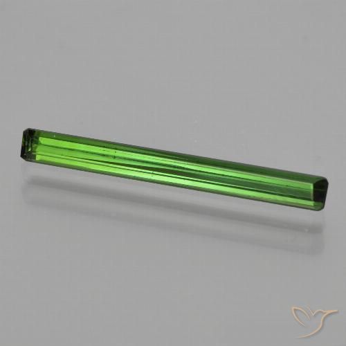 Tourmaline Vert terreux naturelle Taille émeraude, 1.03 ct, VVS-VS