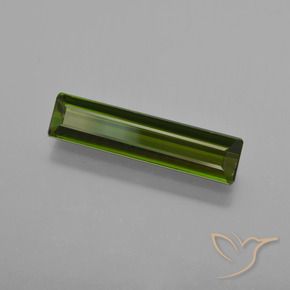 Tourmaline Vert terreux naturelle Octogone / coupe Émeraude, 2.01 ct, VS
