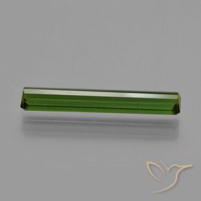 Tourmaline Vert foncé naturelle Octogone / coupe Émeraude, 2.11 ct, VVS-VS