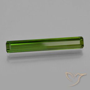 Tourmaline Vert foncé naturelle Octogone / coupe Émeraude, 2.52 ct, VVS-VS