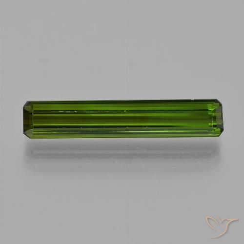 3.19ct Naturel Vert foncé Tourmaline, Taille émeraude, VS