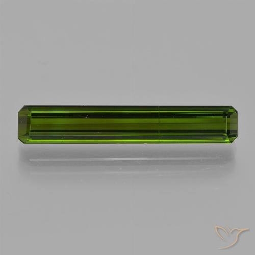 3.24ct Naturel Vert forêt profond Tourmaline, Taille émeraude, VS