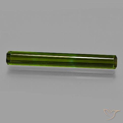 3.19ct Naturel Vert foncé Tourmaline, Taille émeraude, VS