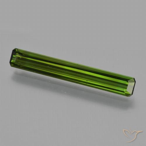 2.00ct Naturel Vert terreux Tourmaline, Taille émeraude, VS