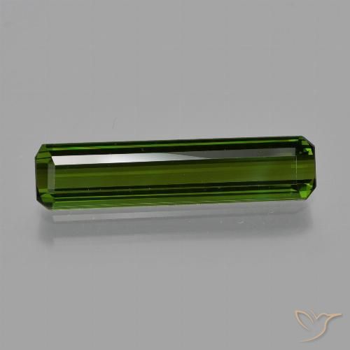 2.09ct Naturel Vert foncé terreux Tourmaline, Taille émeraude, VS