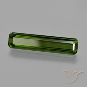 Tourmaline Vert foncé terreux naturelle Octogone / coupe Émeraude, 2.09 ct, VS