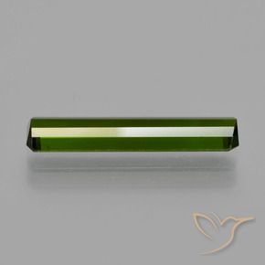 Tourmaline Vert foncé terreux naturelle Octogone / coupe Émeraude, 2.09 ct, VS