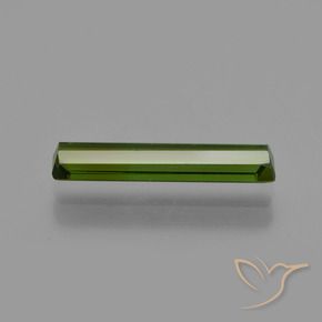 Tourmaline Vert terreux naturelle Octogone / coupe Émeraude, 1.32 ct, VS