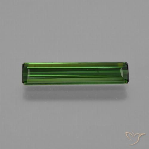 1.35ct Naturel Forêt verte Tourmaline, Taille émeraude, VS