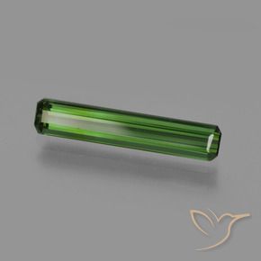 Tourmaline Vert foncé naturelle Octogone / coupe Émeraude, 1.30 ct, VS