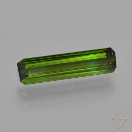 1.67ct Naturel Forêt verte Tourmaline, Taille émeraude, VVS-VS