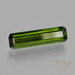 Tourmaline Vert foncé naturelle Octogone / coupe Émeraude, 1.64 ct, VS