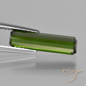 Tourmaline Vert foncé naturelle Octogone / coupe Émeraude, 1.64 ct, VS