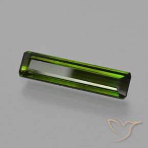 Tourmaline Vert foncé terreux naturelle Octogone / coupe Émeraude, 1.80 ct, VS
