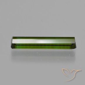 Tourmaline Vert foncé terreux naturelle Octogone / coupe Émeraude, 1.80 ct, VS