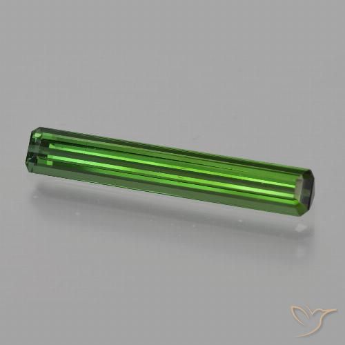 1.60ct Naturel Forêt verte Tourmaline, Taille émeraude, VS