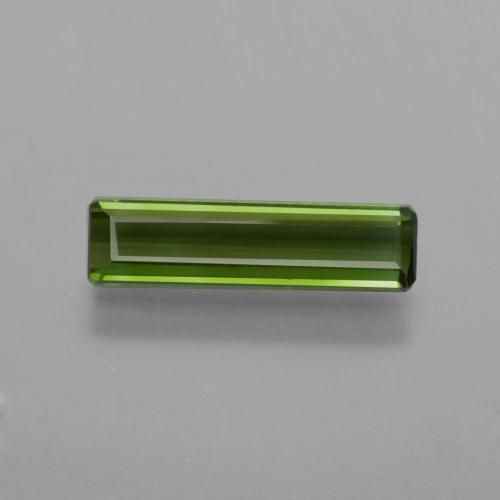 Tourmaline vert forêt naturelle taille émeraude, 0,75 ct, VVS-VS