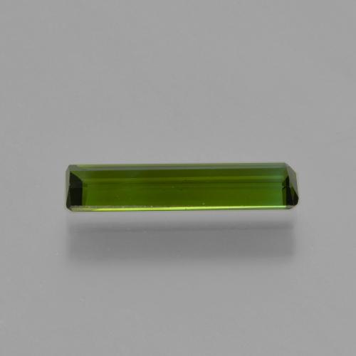 Tourmaline vert forêt naturelle taille émeraude, 0,75 ct, VVS-VS