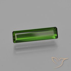 Tourmaline Vert terreux naturelle Octogone / coupe Émeraude, 1.46 ct, VVS-VS