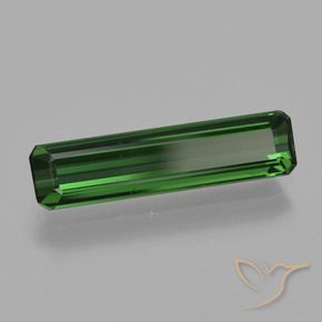 Tourmaline Vert naturelle Octogone / coupe Émeraude, 1.41 ct, VVS-VS