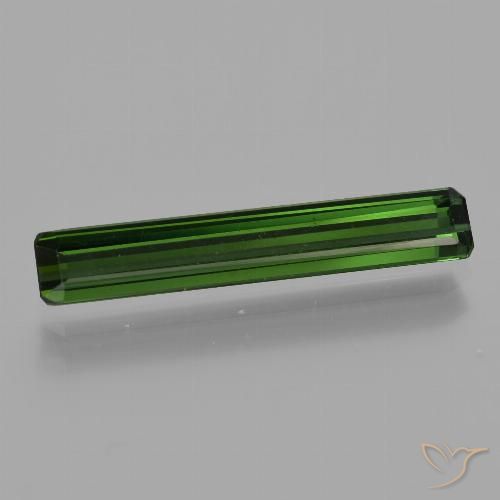 1.47ct Naturel Forêt verte Tourmaline, Taille émeraude, VVS-VS