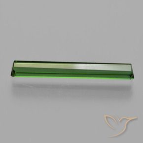 Tourmaline Vert terreux naturelle Octogone / coupe Émeraude, 1.49 ct, VVS-VS