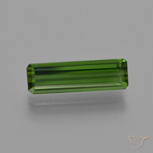 1.44ct Naturel Vert terreux Tourmaline, Taille émeraude, VVS-VS