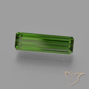 Tourmaline Vert terreux naturelle Octogone / coupe Émeraude, 1.44 ct, VVS-VS