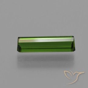 Tourmaline Vert terreux naturelle Octogone / coupe Émeraude, 1.44 ct, VVS-VS