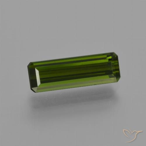 1.44ct Naturel Vert foncé Tourmaline, Taille émeraude, VS