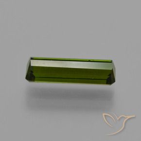 Tourmaline Vert foncé naturelle Octogone / coupe Émeraude, 1.44 ct, VS