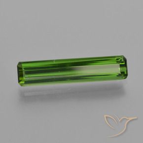 Tourmaline Vert foncé naturelle Octogone / coupe Émeraude, 1.58 ct, VVS-VS