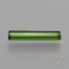 Tourmaline Vert foncé naturelle Octogone / coupe Émeraude, 1.58 ct, VVS-VS
